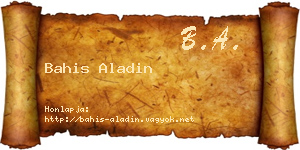 Bahis Aladin névjegykártya